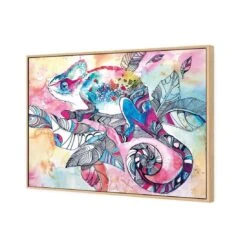 Watercolour Chameleon -WALL ART DESGIN SALE watercolour chameleon canvas stretched canvas 45x30cm 798943