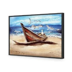 Watercolour Gulls Flocking -WALL ART DESGIN SALE watercolour gulls flocking acrylic glass no border black frame 45x30cm 968550