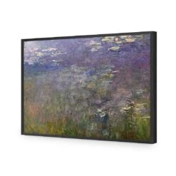 Waterlily Pond By Monet -WALL ART DESGIN SALE waterlily pond by monet acrylic glass no border black frame 45x30cm 501816