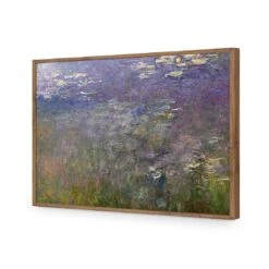 Waterlily Pond By Monet -WALL ART DESGIN SALE waterlily pond by monet acrylic glass no border natural frame 45x30cm 190375