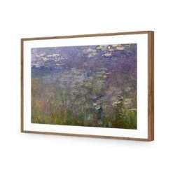 Waterlily Pond By Monet -WALL ART DESGIN SALE waterlily pond by monet acrylic glass with border natural frame 45x30cm 585825