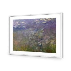 Waterlily Pond By Monet -WALL ART DESGIN SALE waterlily pond by monet acrylic glass with border white frame 45x30cm 403683