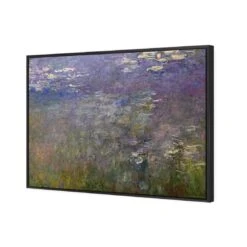 Waterlily Pond By Monet -WALL ART DESGIN SALE waterlily pond by monet canvas black floating frame 45x30cm 893451
