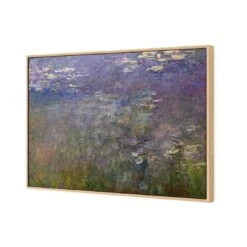 Waterlily Pond By Monet -WALL ART DESGIN SALE waterlily pond by monet canvas oak floating frame 45x30cm 706514