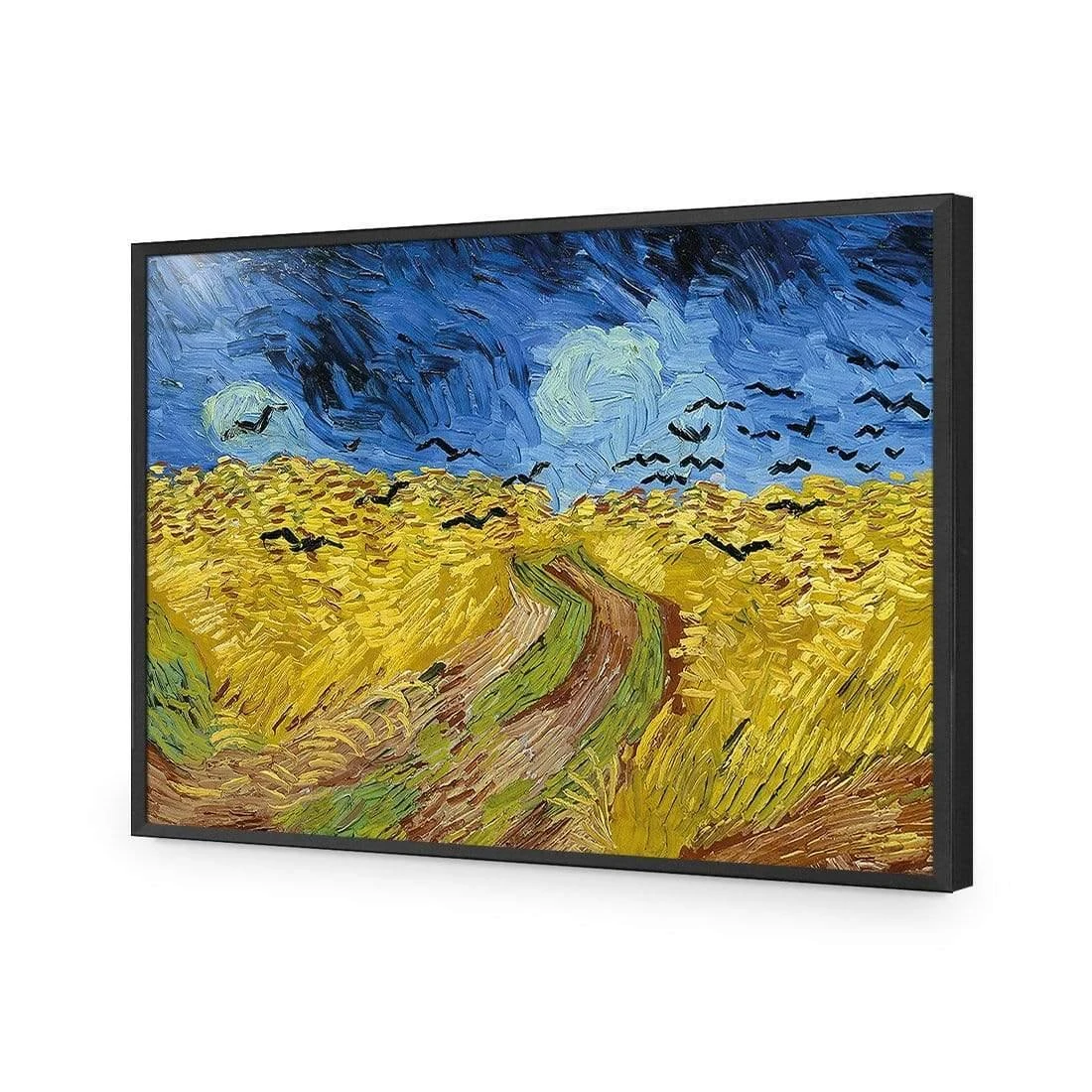 Wheat Fields with Crows by Vincent van Gogh Wheat Fields With Crows By Vincent Van Gogh -WALL ART DESGIN SALE wheat fields with crows by vincent van gogh acrylic glass no border black frame 45x30cm 169666