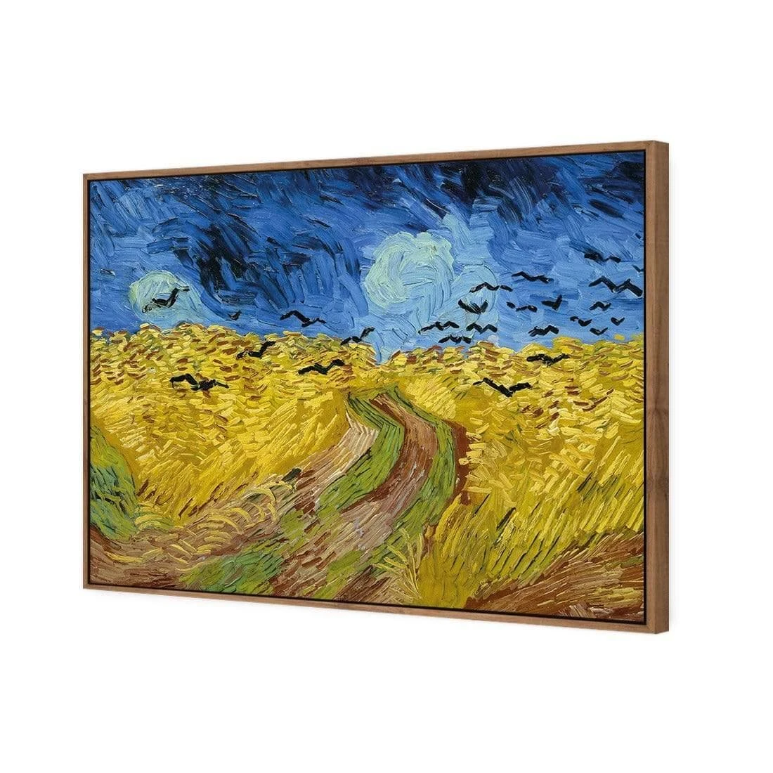 Wheat Fields with Crows by Vincent van Gogh Wheat Fields With Crows By Vincent Van Gogh -WALL ART DESGIN SALE wheat fields with crows by vincent van gogh canvas natural floating frame 45x30cm 798152