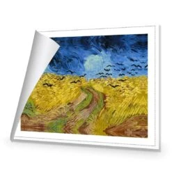 Wheat Fields With Crows By Vincent Van Gogh 8 Wheat Fields With Crows By Vincent Van Gogh -WALL ART DESGIN SALE wheat fields with crows by vincent van gogh canvas rolled canvas 45x30cm 345867