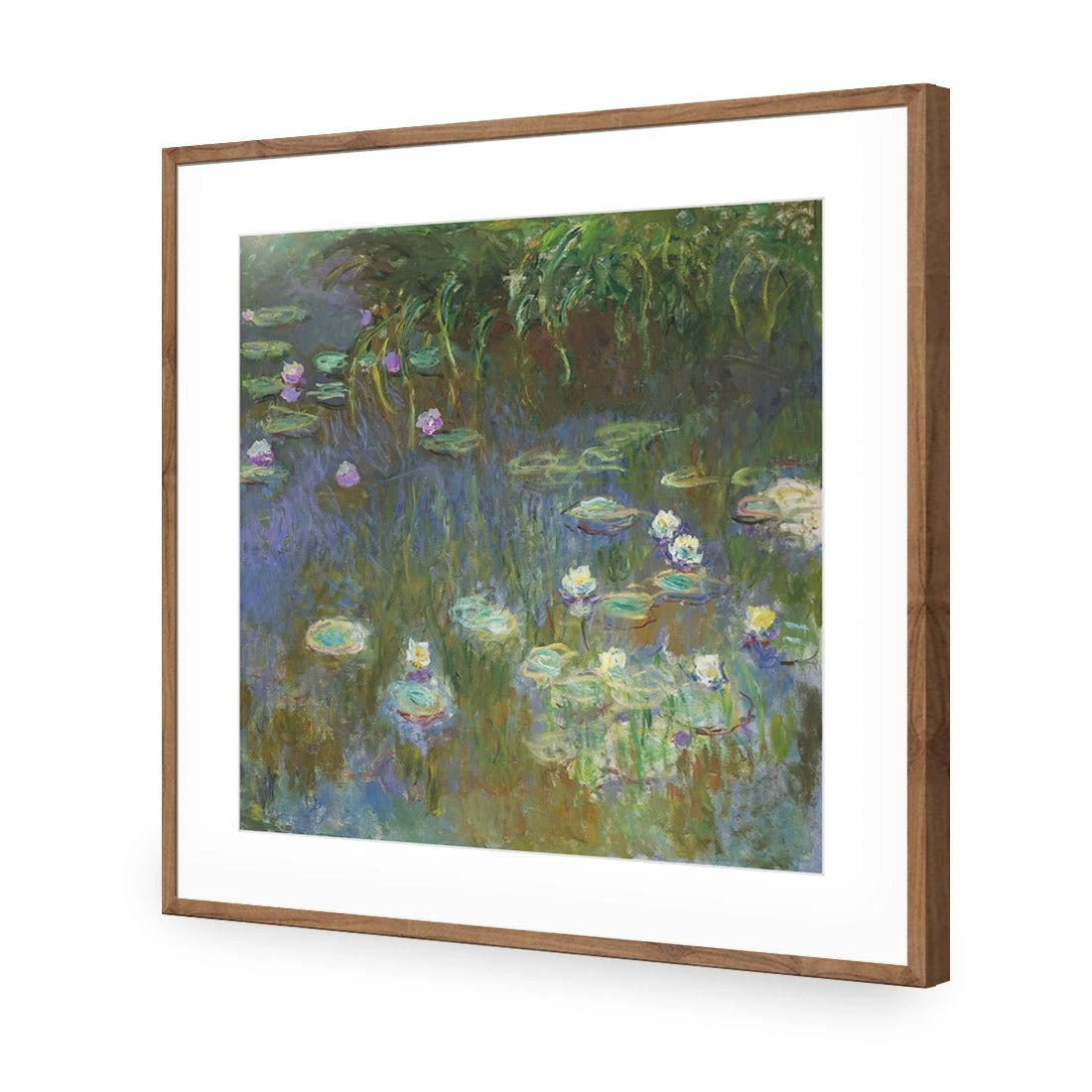 White and Purple Water Lilies By Monet White And Purple Water Lilies By Monet -WALL ART DESGIN SALE white and purple water lilies by monet acrylic glass with border natural frame 37x37cm 798830
