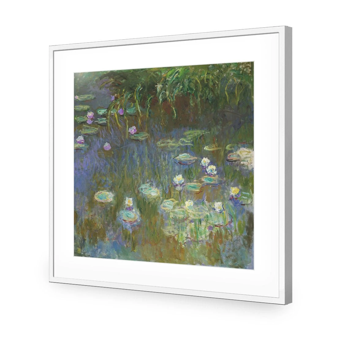 White and Purple Water Lilies By Monet White And Purple Water Lilies By Monet -WALL ART DESGIN SALE white and purple water lilies by monet acrylic glass with border white frame 37x37cm 476591