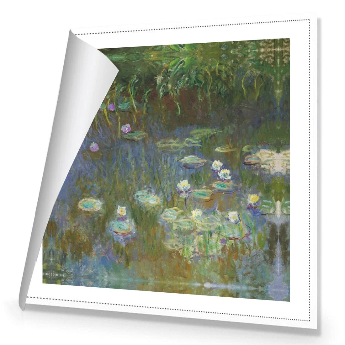 White and Purple Water Lilies By Monet White And Purple Water Lilies By Monet -WALL ART DESGIN SALE white and purple water lilies by monet canvas rolled canvas 37x37cm 885565