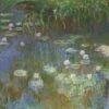 White And Purple Water Lilies By Monet -WALL ART DESGIN SALE white and purple water lilies by monet canvas stretched canvas 37x37cm 526248