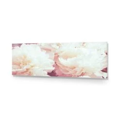 White Peony (Long) -WALL ART DESGIN SALE white peony long acrylic glass no border no frame 90x30cm 928448