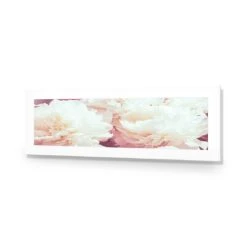 White Peony (Long) -WALL ART DESGIN SALE white peony long acrylic glass with border no frame 90x30cm 565174
