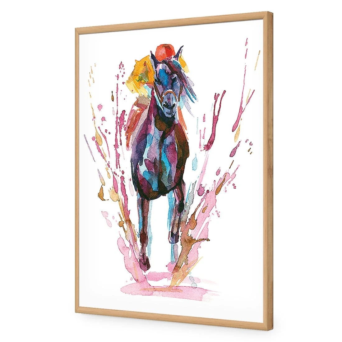 Winning Horse Winning Horse -WALL ART DESGIN SALE winning horse acrylic glass no border oak frame 45x30cm 488728