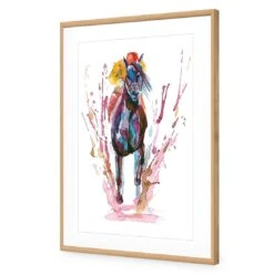 Winning Horse 12 Winning Horse -WALL ART DESGIN SALE winning horse acrylic glass with border oak frame 45x30cm 325338
