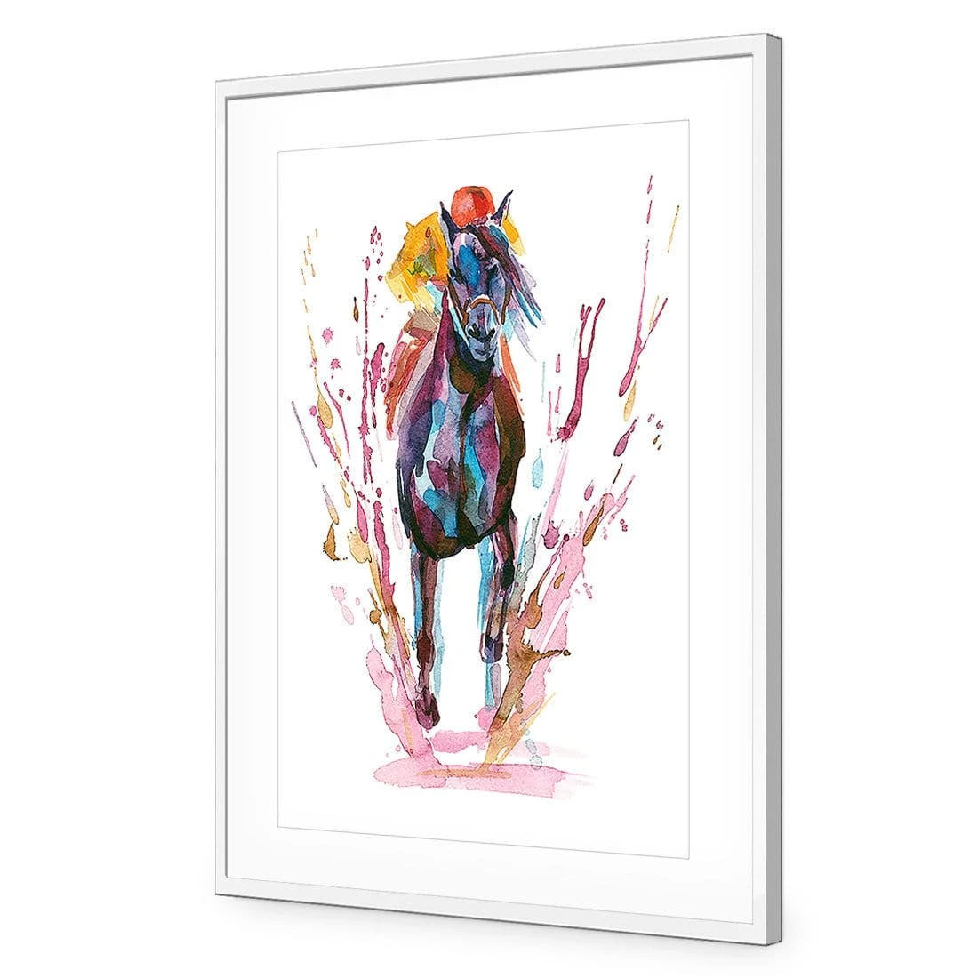 Winning Horse Winning Horse -WALL ART DESGIN SALE winning horse acrylic glass with border white frame 45x30cm 880056