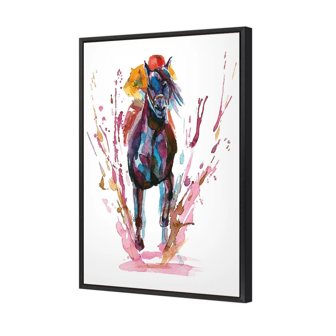 Winning Horse Winning Horse -WALL ART DESGIN SALE winning horse canvas black floating frame 45x30cm 343370