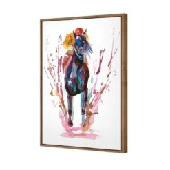 Winning Horse 7 Winning Horse -WALL ART DESGIN SALE winning horse canvas natural floating frame 45x30cm 740894