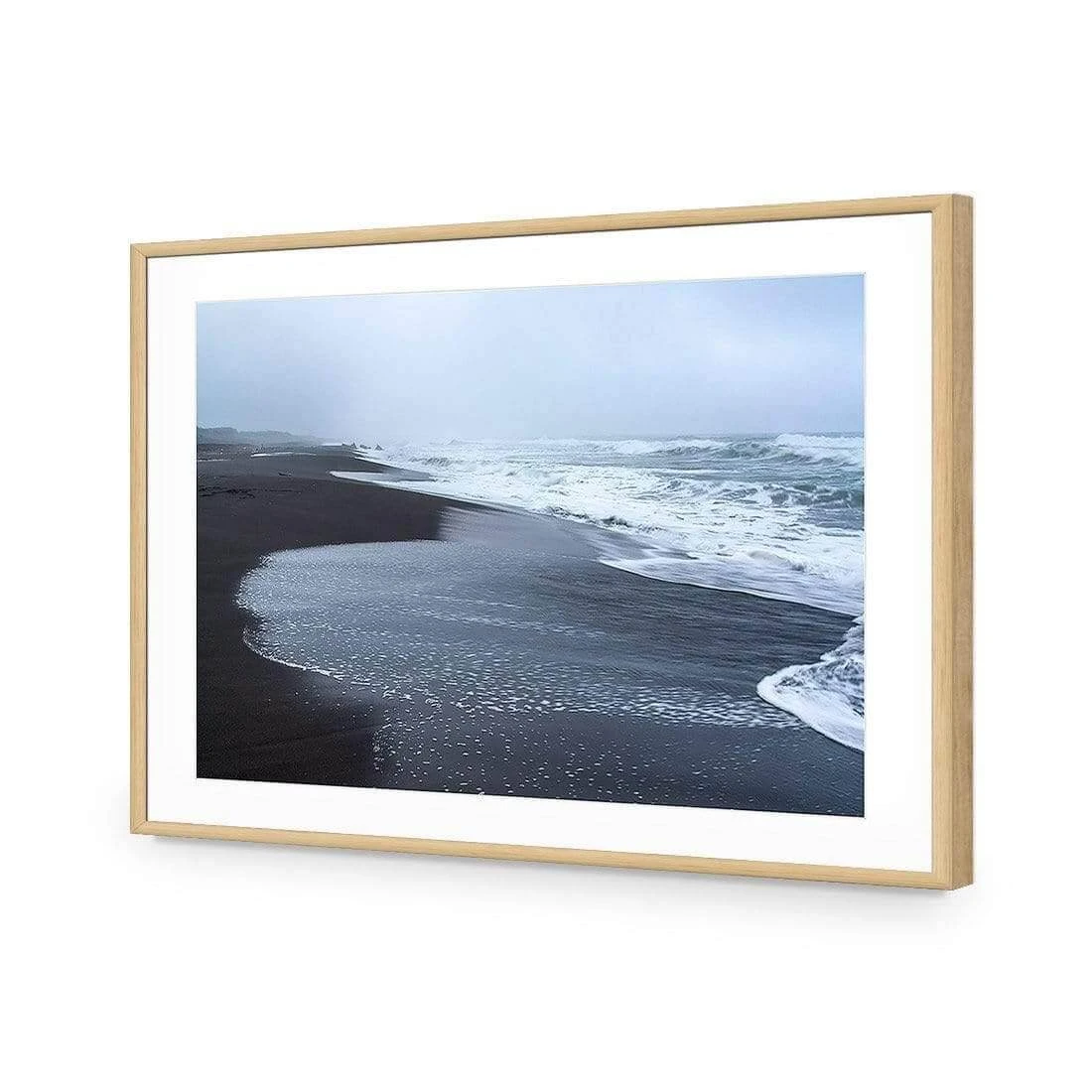 Winter Beach Winter Beach -WALL ART DESGIN SALE winter beach acrylic glass with border oak frame 45x30cm 743669