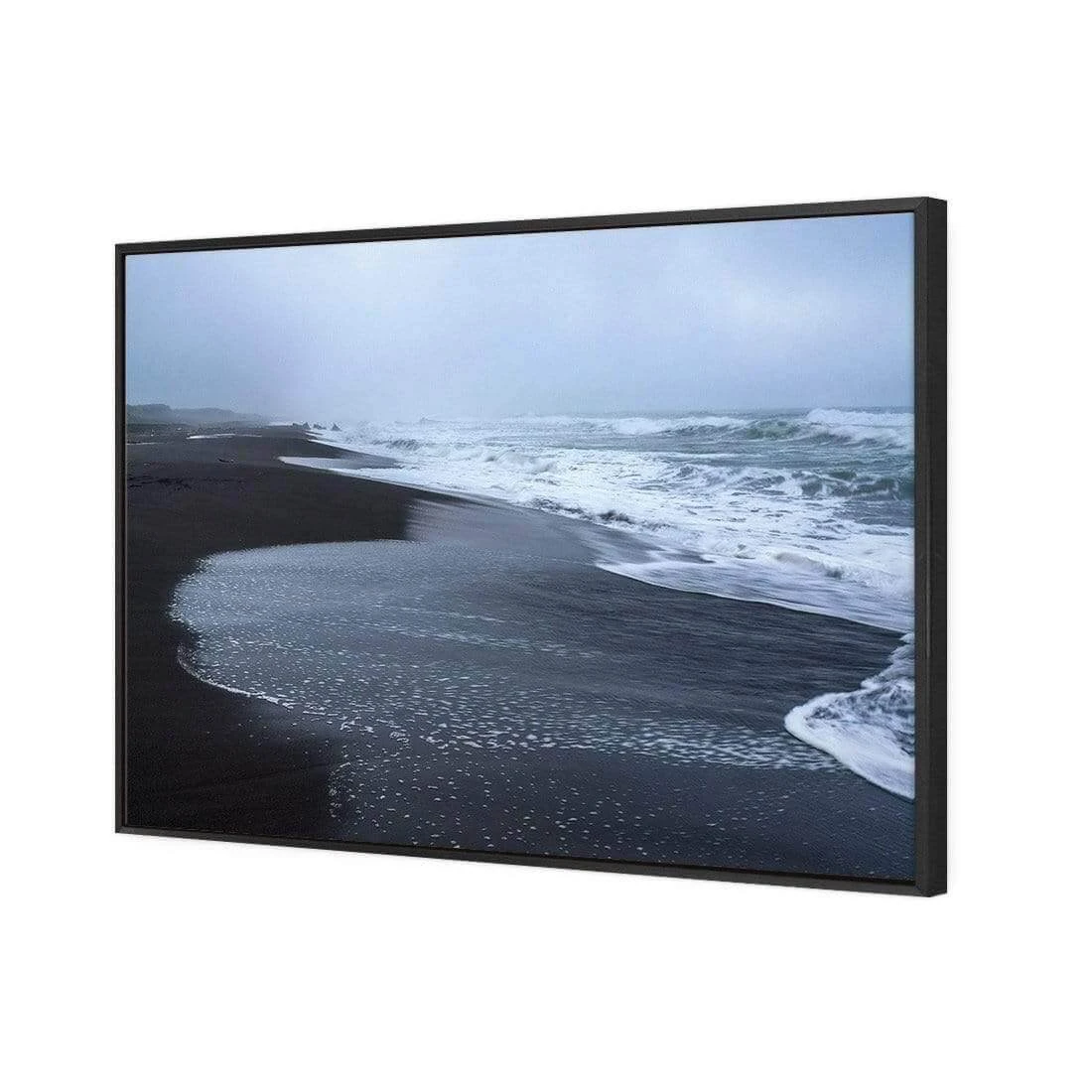 Winter Beach Winter Beach -WALL ART DESGIN SALE winter beach canvas black floating frame 45x30cm 442857