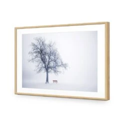 Winter's Welcome -WALL ART DESGIN SALE winters welcome acrylic glass with border oak frame 45x30cm 174808