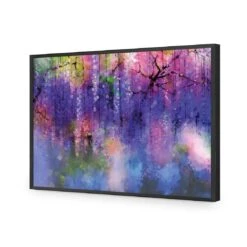 Wisteria On Bokeh -WALL ART DESGIN SALE wisteria on bokeh acrylic glass no border black frame 45x30cm 154323