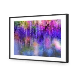Wisteria On Bokeh -WALL ART DESGIN SALE wisteria on bokeh acrylic glass with border black frame 45x30cm 151365