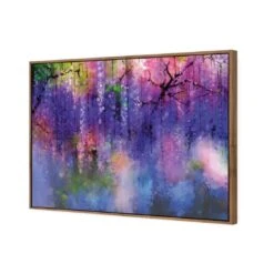 Wisteria On Bokeh -WALL ART DESGIN SALE wisteria on bokeh canvas natural floating frame 45x30cm 619836