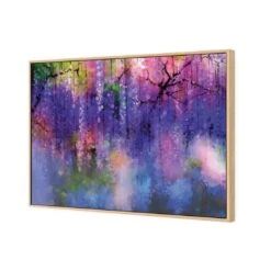 Wisteria On Bokeh -WALL ART DESGIN SALE wisteria on bokeh canvas oak floating frame 45x30cm 638766
