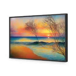 Wistful Sunset -WALL ART DESGIN SALE wistful sunset acrylic glass no border black frame 45x30cm 544673