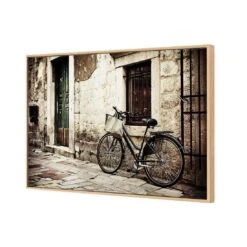 Ye Old Cycle -WALL ART DESGIN SALE ye old cycle canvas oak floating frame 45x30cm 589285