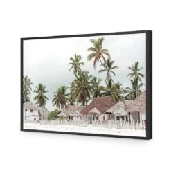 Zanzibar Village -WALL ART DESGIN SALE zanzibar village acrylic glass no border black frame 45x30cm 660205