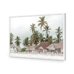 Zanzibar Village -WALL ART DESGIN SALE zanzibar village acrylic glass no border white frame 45x30cm 245585