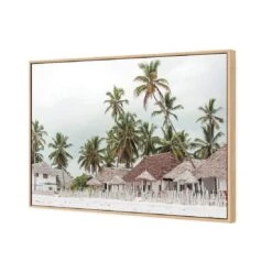 Zanzibar Village -WALL ART DESGIN SALE zanzibar village canvas oak floating frame 45x30cm 129817