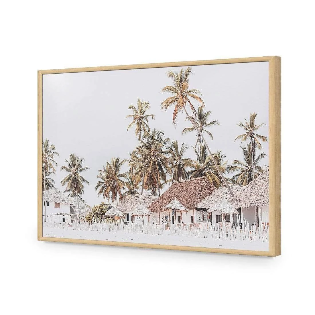 Zanzibar Village, Vintage Zanzibar Village, Vintage -WALL ART DESGIN SALE zanzibar village vintage acrylic glass no border oak frame 45x30cm 683788