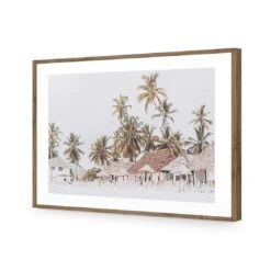 Zanzibar Village, Vintage 13 Zanzibar Village, Vintage -WALL ART DESGIN SALE zanzibar village vintage acrylic glass with border natural frame 45x30cm 820115