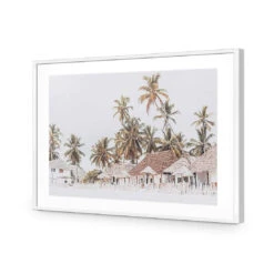 Zanzibar Village, Vintage 11 Zanzibar Village, Vintage -WALL ART DESGIN SALE zanzibar village vintage acrylic glass with border white frame 45x30cm 587107