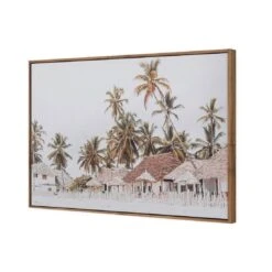 Zanzibar Village, Vintage 7 Zanzibar Village, Vintage -WALL ART DESGIN SALE zanzibar village vintage canvas natural floating frame 45x30cm 331093