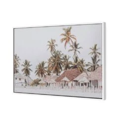 Zanzibar Village, Vintage 5 Zanzibar Village, Vintage -WALL ART DESGIN SALE zanzibar village vintage canvas white floating frame 45x30cm 310698