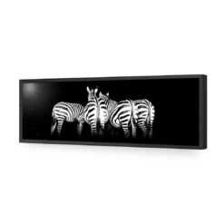Zebra Cheeks, Black And White (long) -WALL ART DESGIN SALE zebra cheeks black and white long acrylic glass no border black frame 90x30cm 112102