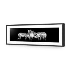 Zebra Cheeks, Black And White (long) -WALL ART DESGIN SALE zebra cheeks black and white long acrylic glass with border black frame 90x30cm 916643