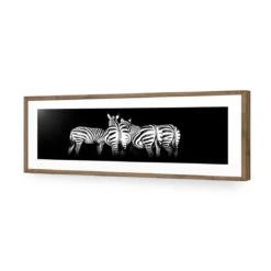 Zebra Cheeks, Black And White (long) -WALL ART DESGIN SALE zebra cheeks black and white long acrylic glass with border natural frame 90x30cm 275544