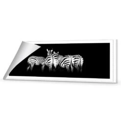 Zebra Cheeks, Black And White (long) -WALL ART DESGIN SALE zebra cheeks black and white long canvas rolled canvas 60x20cm 262552