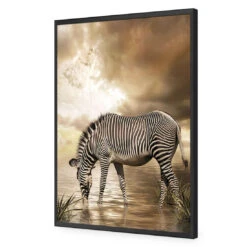 Zebra In Clouds -WALL ART DESGIN SALE zebra in clouds acrylic glass no border black frame 45x30cm 372011