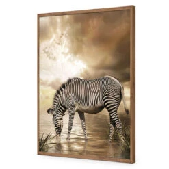 Zebra In Clouds -WALL ART DESGIN SALE zebra in clouds acrylic glass no border natural frame 45x30cm 951431