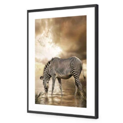 Zebra In Clouds -WALL ART DESGIN SALE zebra in clouds acrylic glass with border black frame 45x30cm 672773