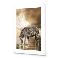 Zebra In Clouds -WALL ART DESGIN SALE zebra in clouds acrylic glass with border no frame 45x30cm 534845