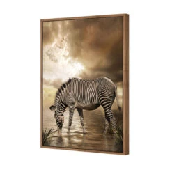 Zebra In Clouds -WALL ART DESGIN SALE zebra in clouds canvas natural floating frame 45x30cm 409952