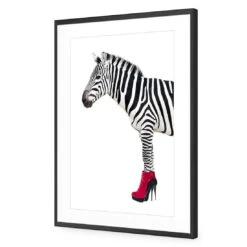 Zebra In Red Boots -WALL ART DESGIN SALE zebra in red boots acrylic glass with border black frame 45x30cm 447602