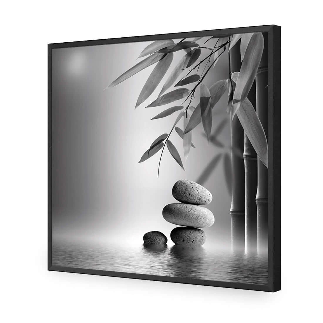 Zen Stones, Black and White (Square) Zen Stones, Black And White (Square) -WALL ART DESGIN SALE zen stones black and white square acrylic glass no border black frame 37x37cm 906014